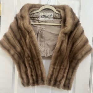 Vintage Real Mink Fur Stole - 1950s